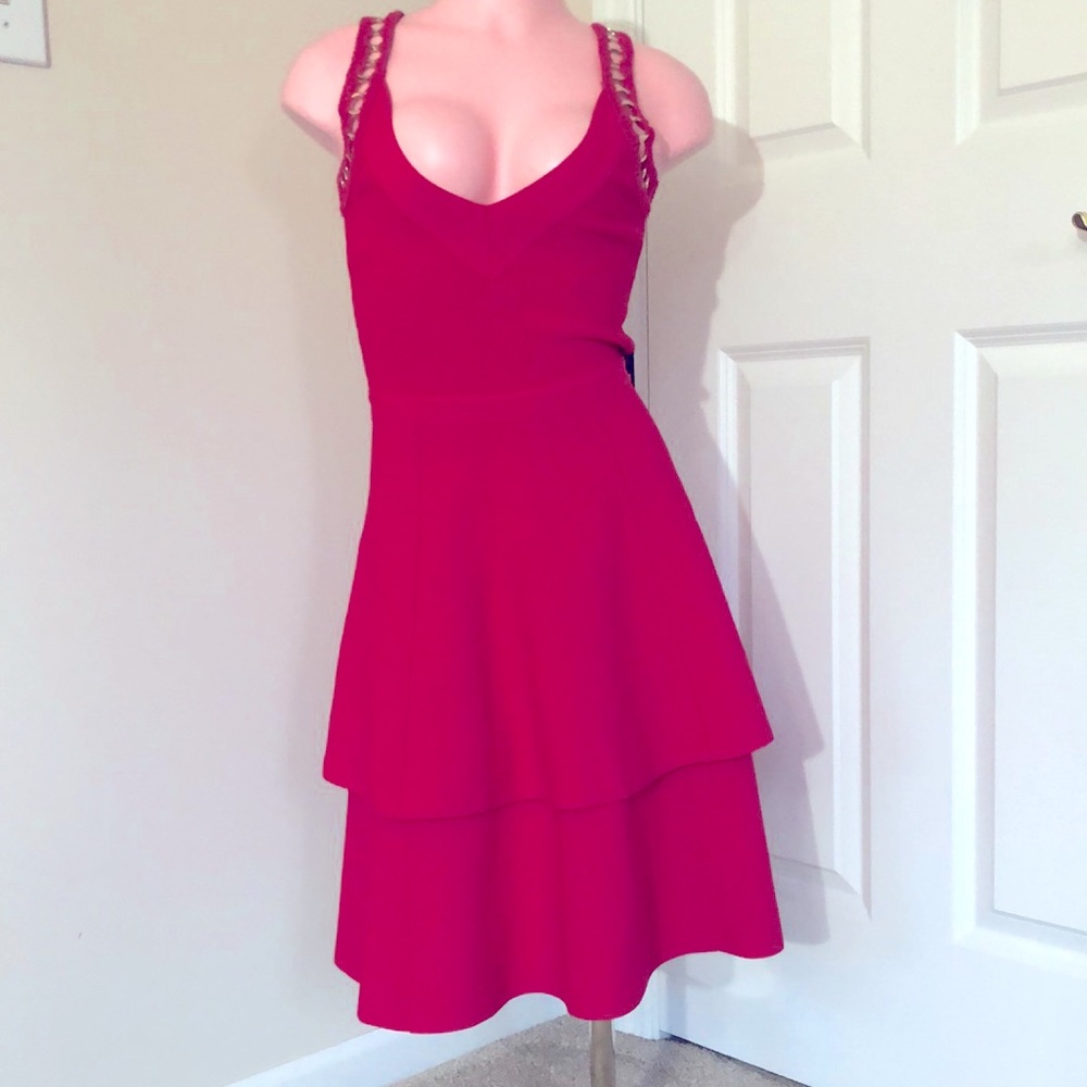 Marciano Guess Pink Fit & Flare Bandage Dress